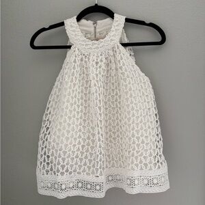NWT Anthropologie White Eyelet Halter Top